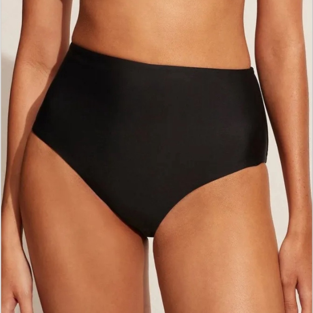 Matteau Black High-Waist Bikini Bottom